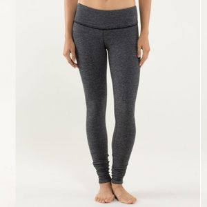 Lululemon Deep Coal Wunder Under Pant *Textured
